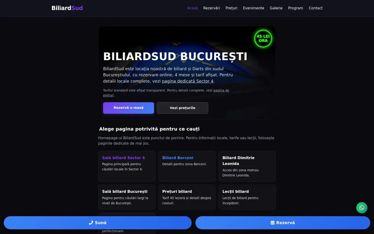 Proiect public BiliardSud realizat și administrat de AI Promovare