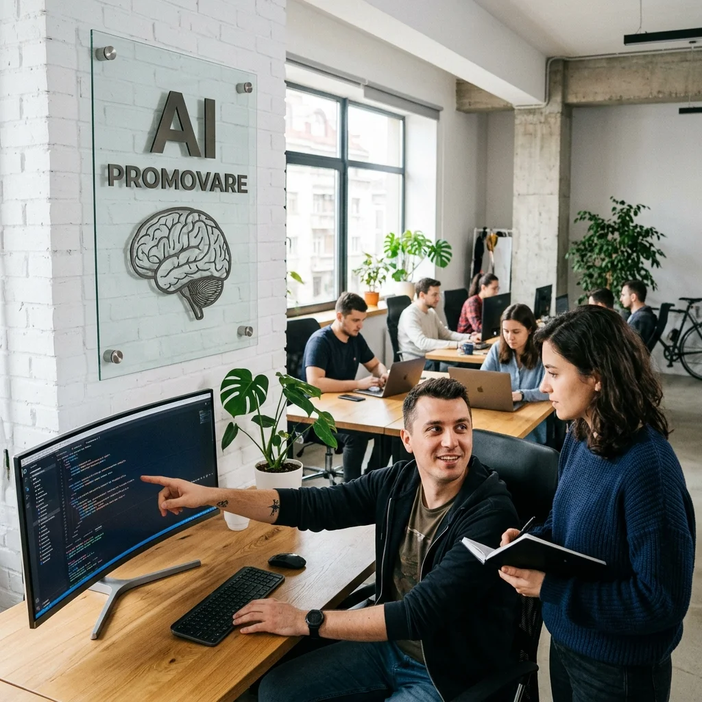 Site SEO administrat pe laptop și telefon cu contact WhatsApp